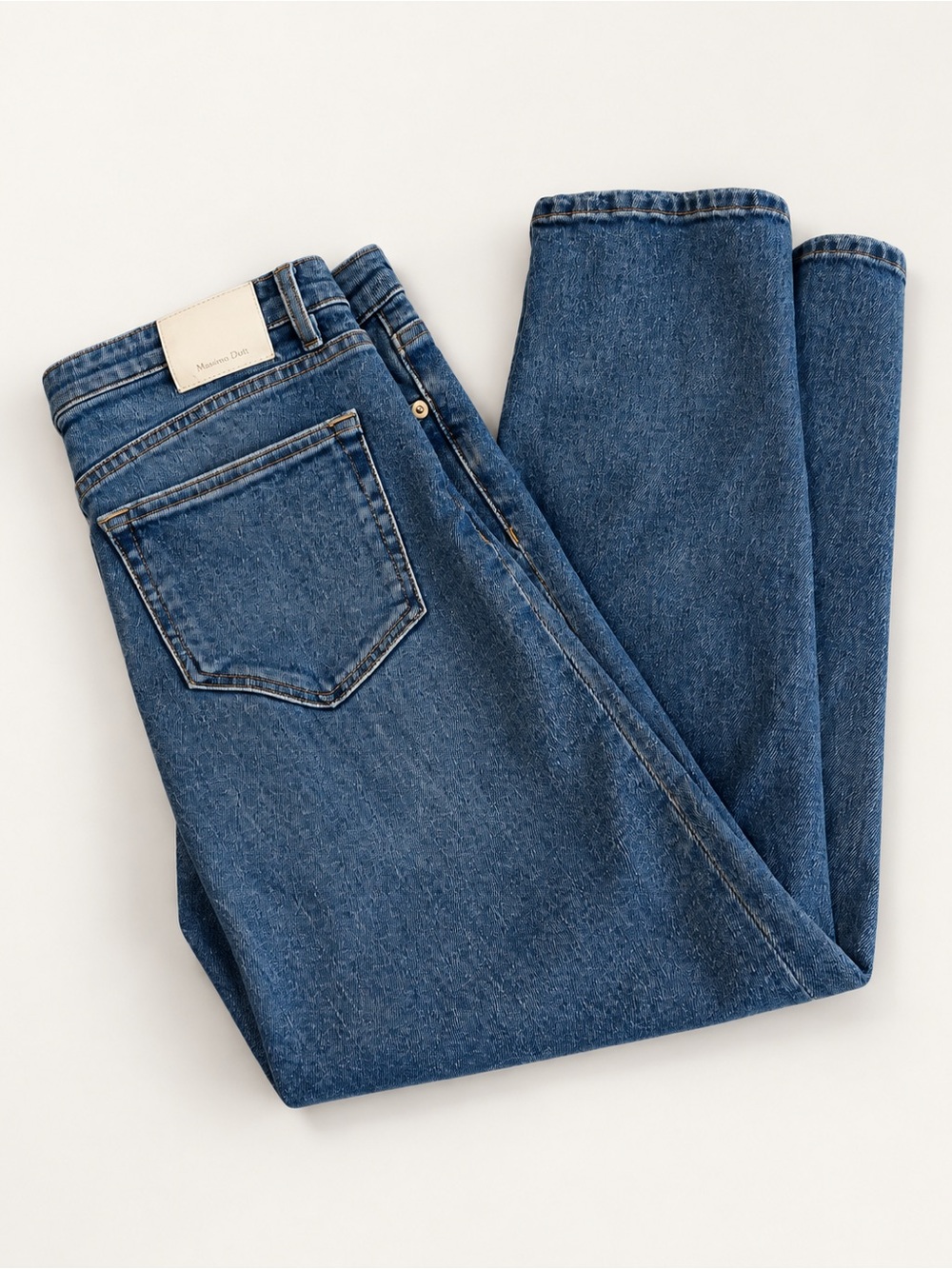 Massimo Dutti Women's Blue Straight Jeans